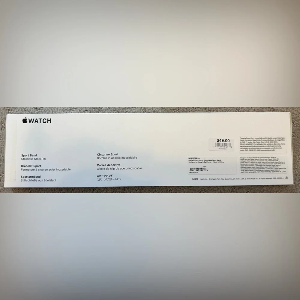 Apple Watch Deep Navy Sport Band 40mm S/M M/L